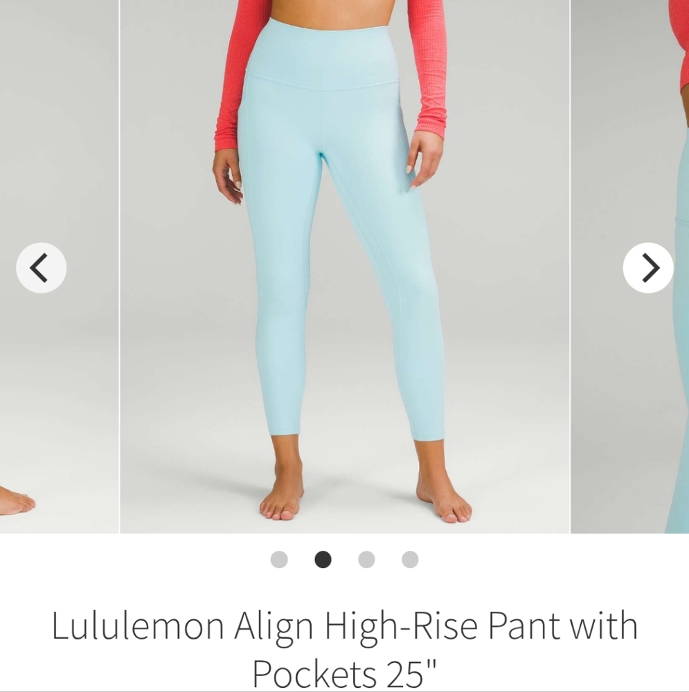 💜 Lululemon Align High-Rise Pant 25" *Pockets In Icing Blue *Flawed*